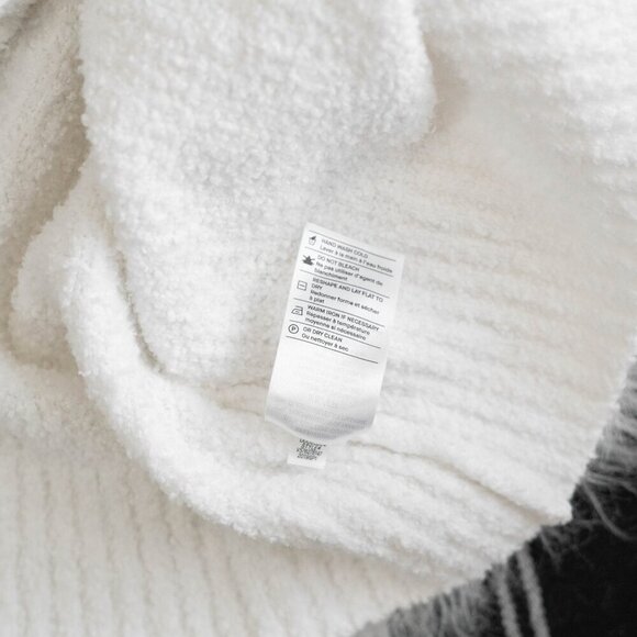 VINCE ITALIAN YARN WHITE TEXTURED TUNIC VNECK SWEATER SZ XS - Picture 9 of 10